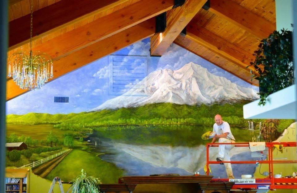 Mountain Reflection Mural